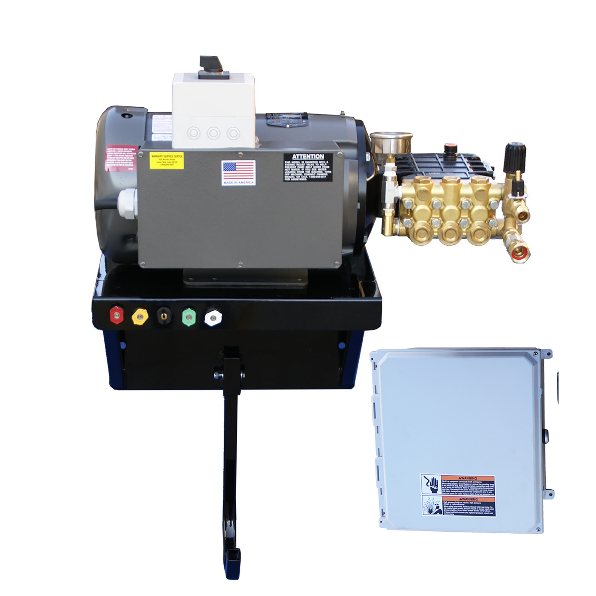 Cam Spray Economy Wall Mount Electric Pressure Washer — 5 GPM, 3000 PSI, Cold Water, Auto Start-Stop, Model# 3050EWMA